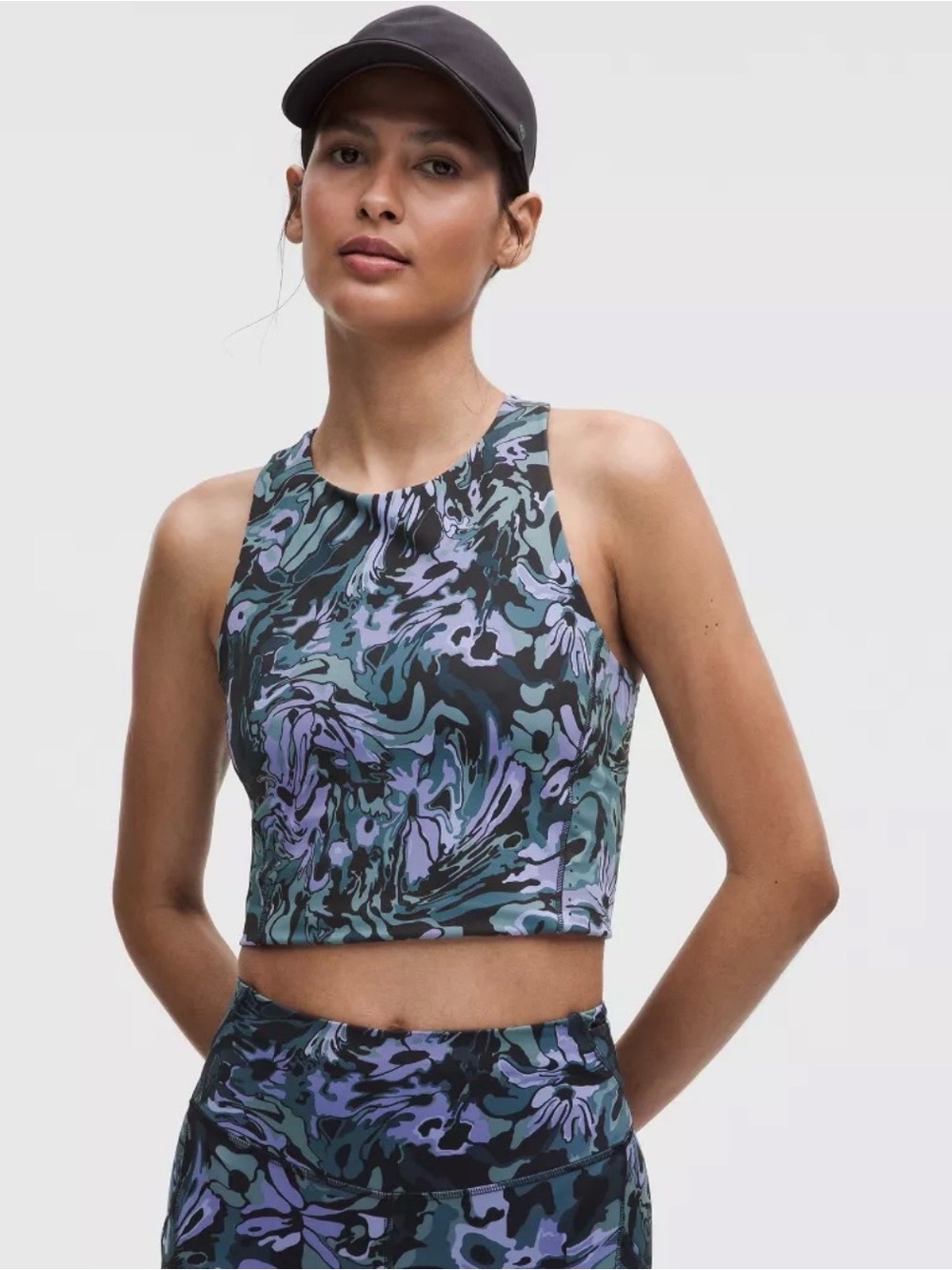 Lululemon Swift Speed Cropped Tank Size 14 NWT Built In Bra Running Top
